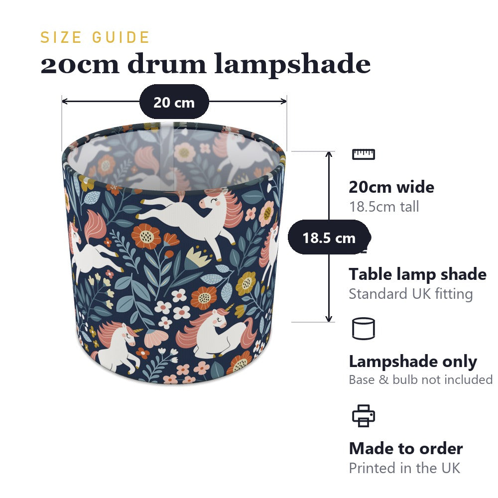 Enchanting Unicorn Floral Pattern lampshade