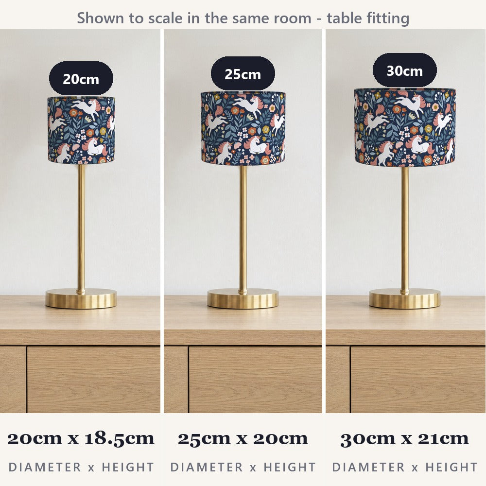 Enchanting Unicorn Floral Pattern lampshade