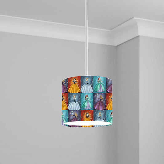 Colorful Princess Pattern Ceiling Lampshade Lightshade for Nursery - 20cm x 18.5cm