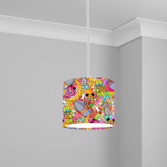 Colorful Space Adventure Ceiling Lampshade Lightshade for Kids' Room - 20cm x 18.5cm