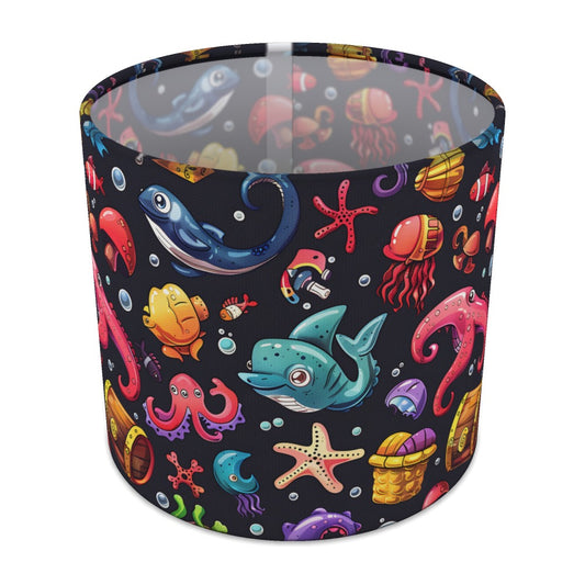 Shark Octopus Treasure Chest lampshade - 20cm Table