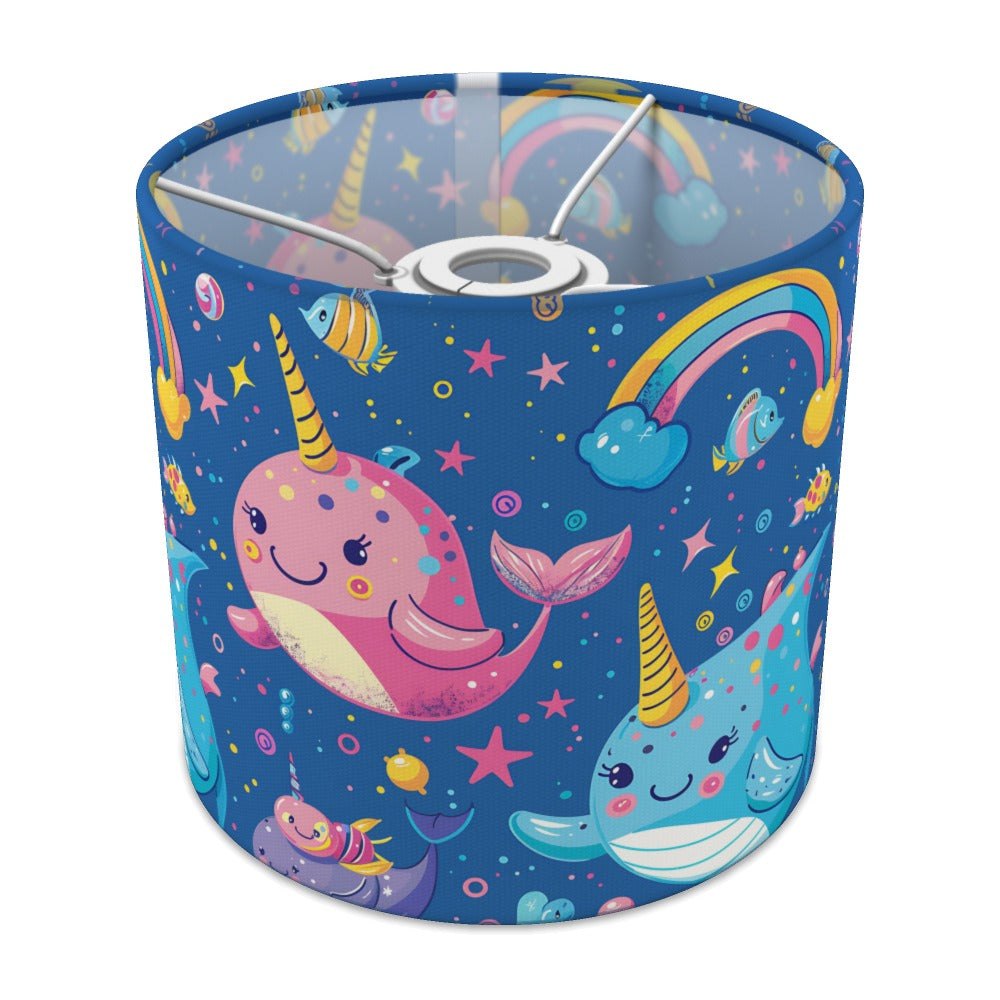 Narwhals and Rainbow Delight lampshade - 20cm Ceiling