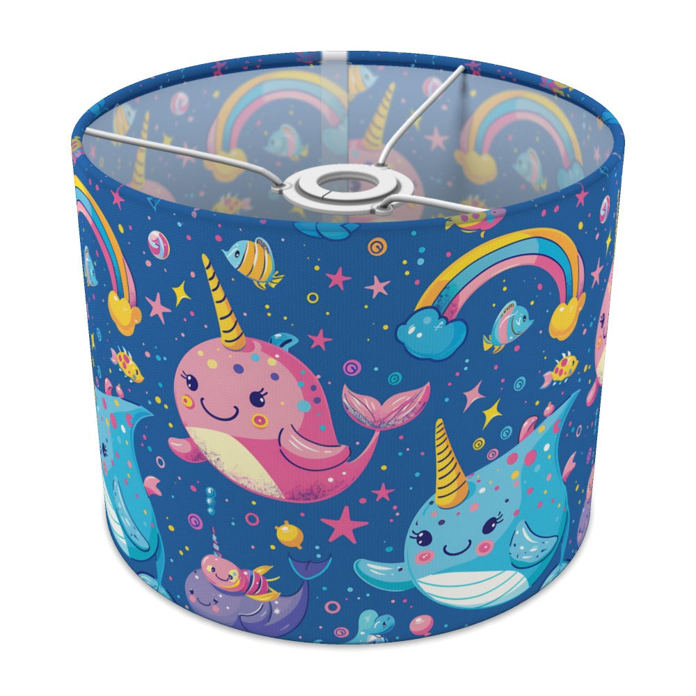Narwhals and Rainbow Delight lampshade - 25cm Ceiling