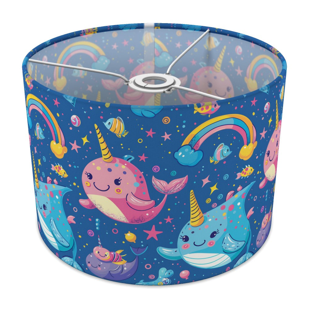 Narwhals and Rainbow Delight lampshade - 30cm Ceiling