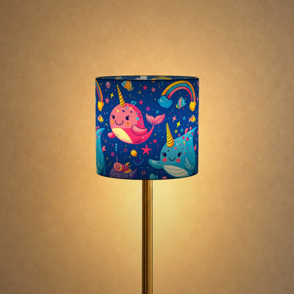 Narwhals and Rainbow Delight lampshade