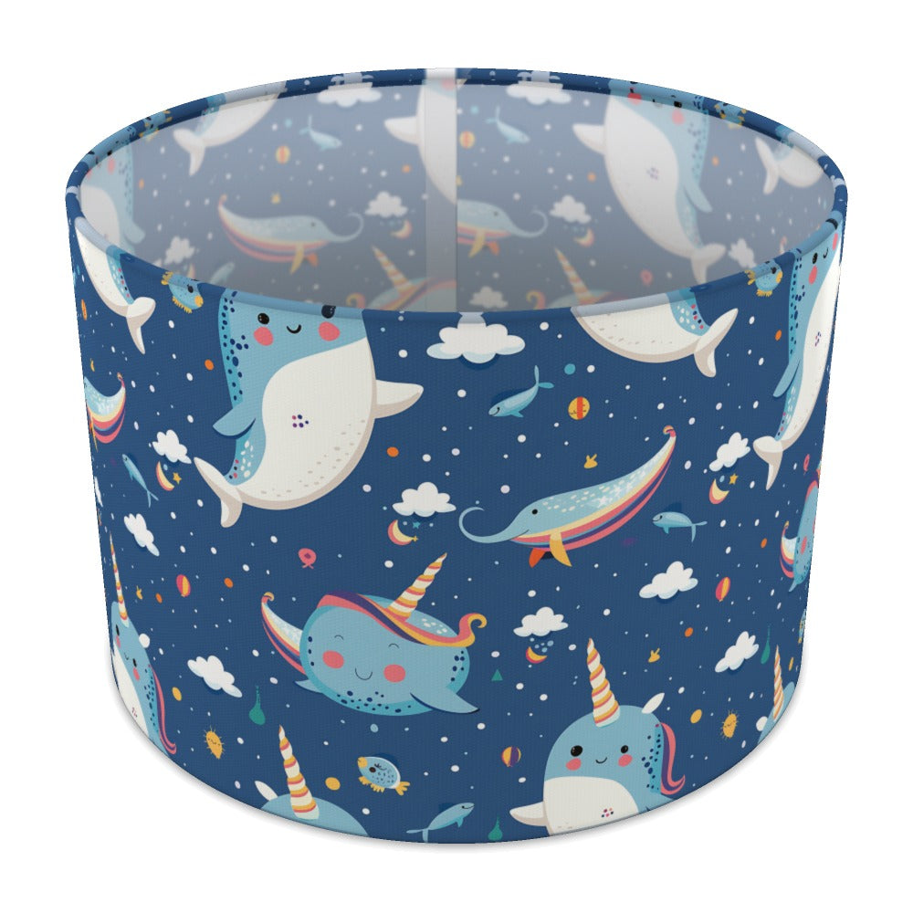 Narwhal Whale Clouds lampshade - 30cm Table