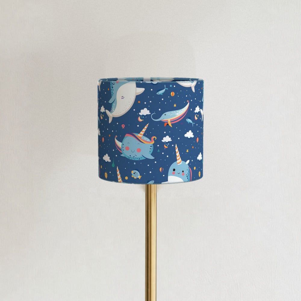 Narwhal Whale Clouds lampshade