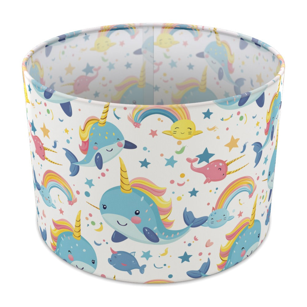 Narwhal Rainbow Stars lampshade - 30cm Table