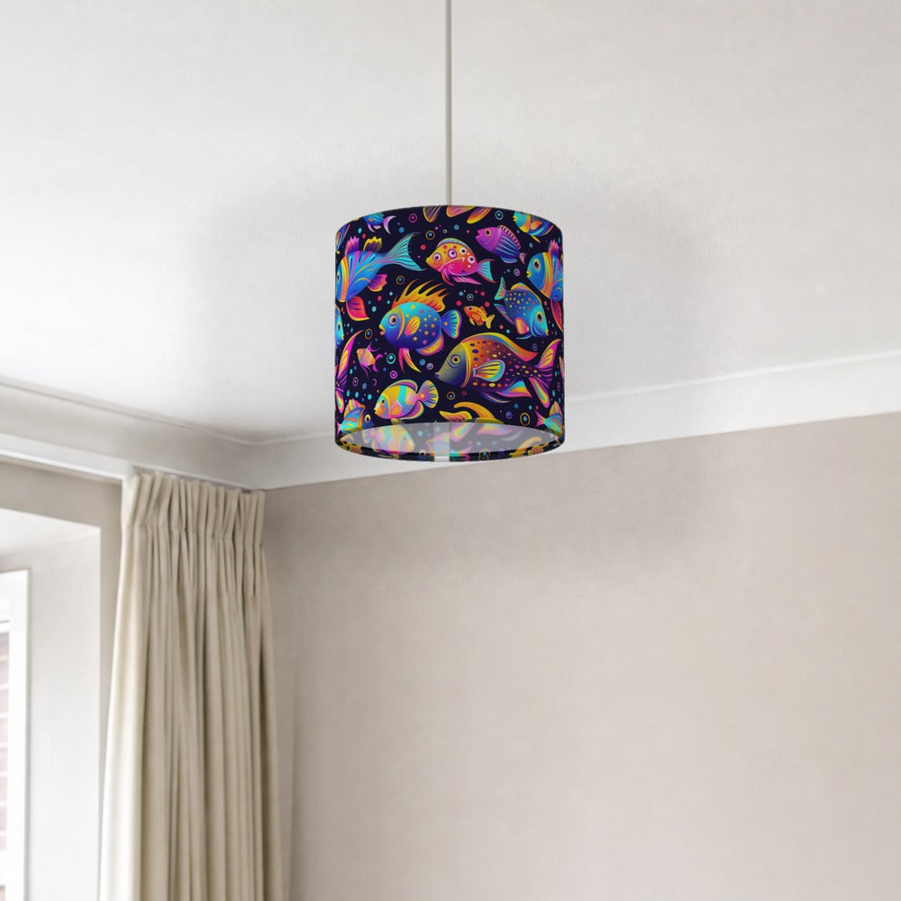 Tropical Fish and Bubbles lampshade