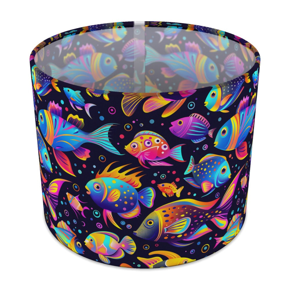 Tropical Fish and Bubbles lampshade - 25cm Table