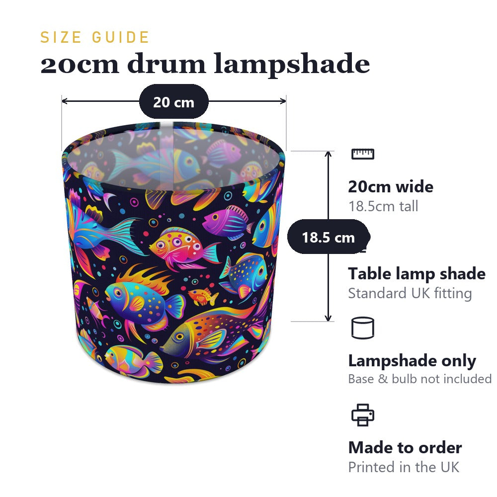 Tropical Fish and Bubbles lampshade