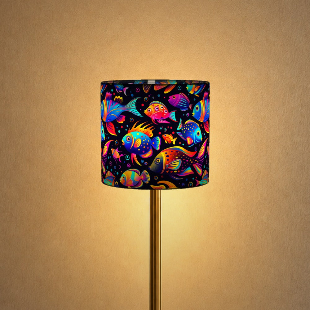 Tropical Fish and Bubbles lampshade