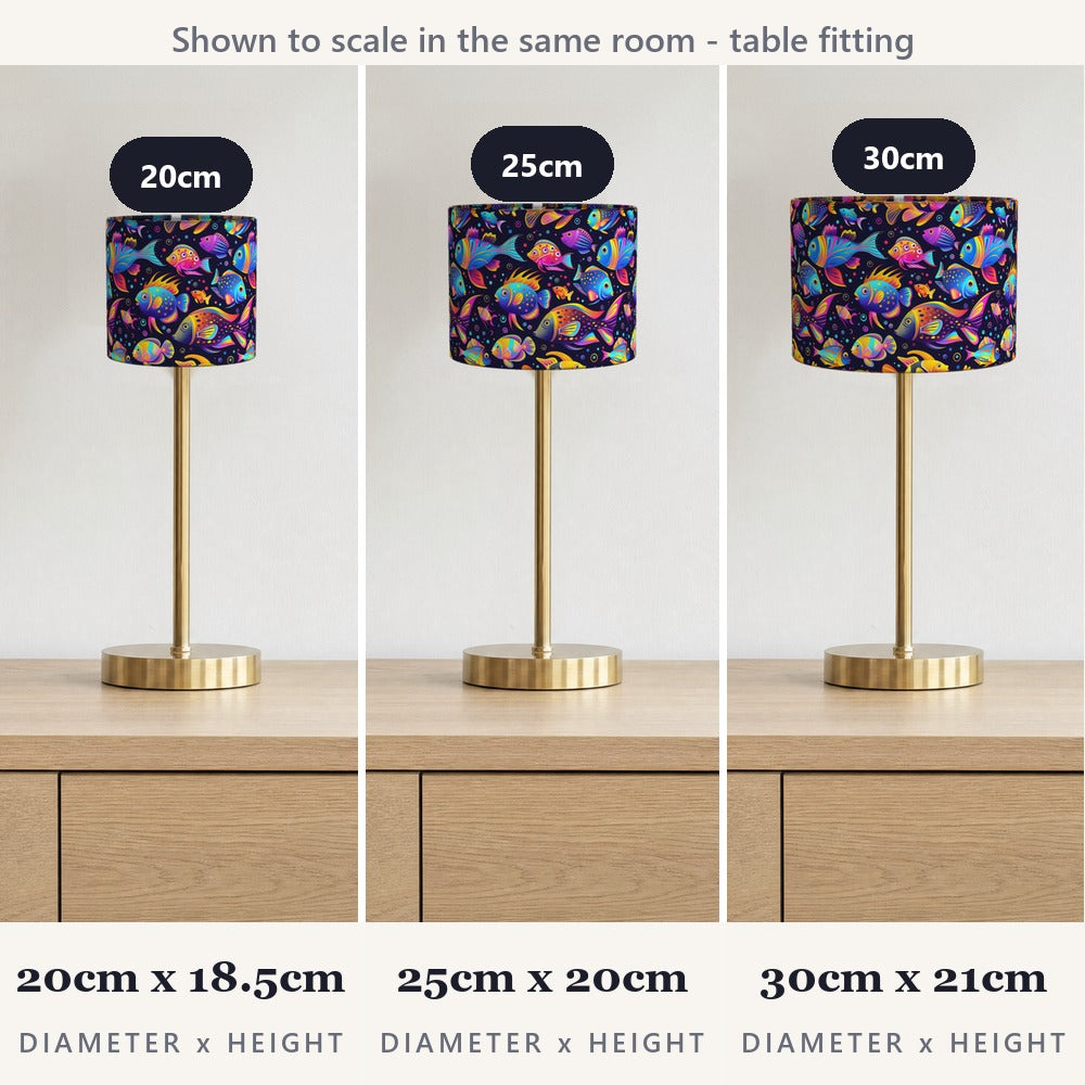 Tropical Fish and Bubbles lampshade