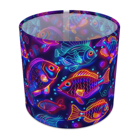 Vibrant Neon Fish lampshade - 20cm Table