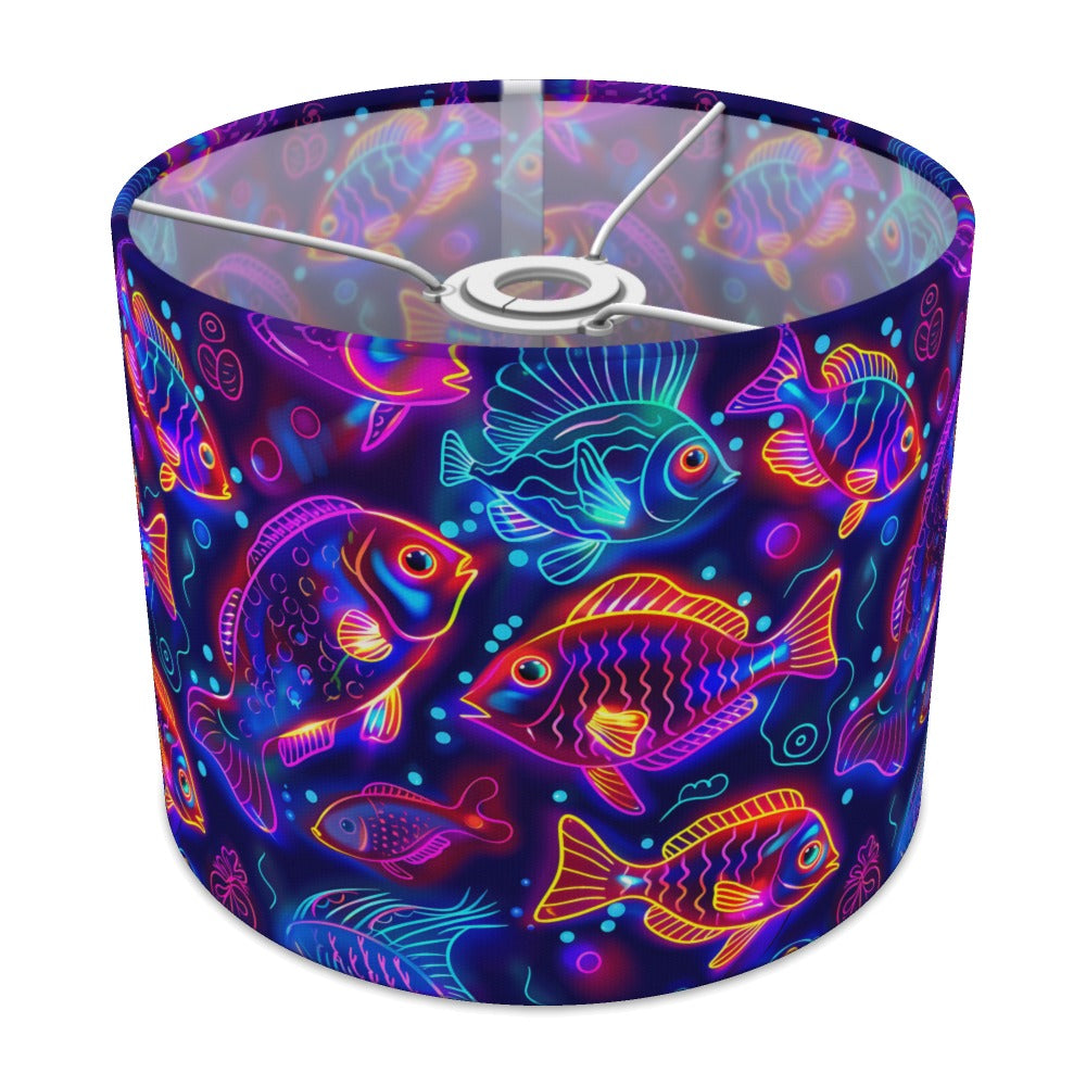 Vibrant Neon Fish lampshade - 25cm Ceiling