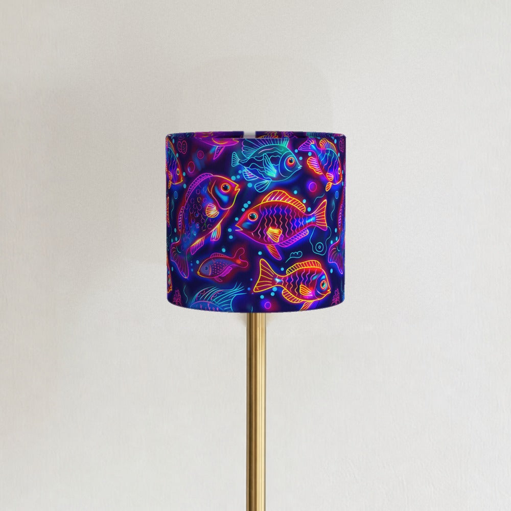 Vibrant Neon Fish lampshade
