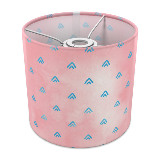 Pink and Blue Geometric Pattern lampshade - 20cm Ceiling