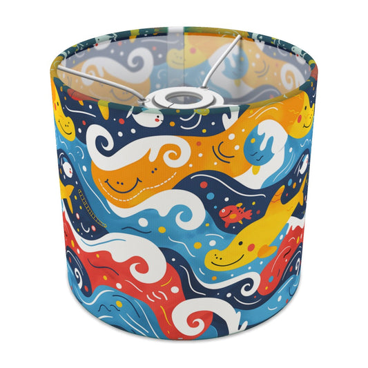 Colourful Waves with Fish lampshade - 20cm Ceiling