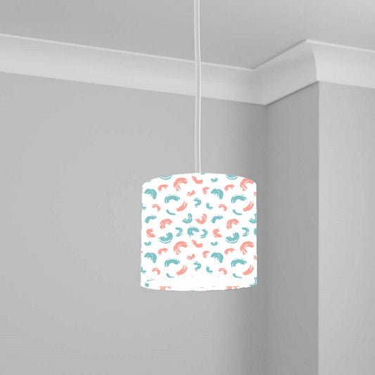 Abstract Green and Orange Swirl Pattern Ceiling Lampshade Lightshade for Room - 20cm x 18.5cm