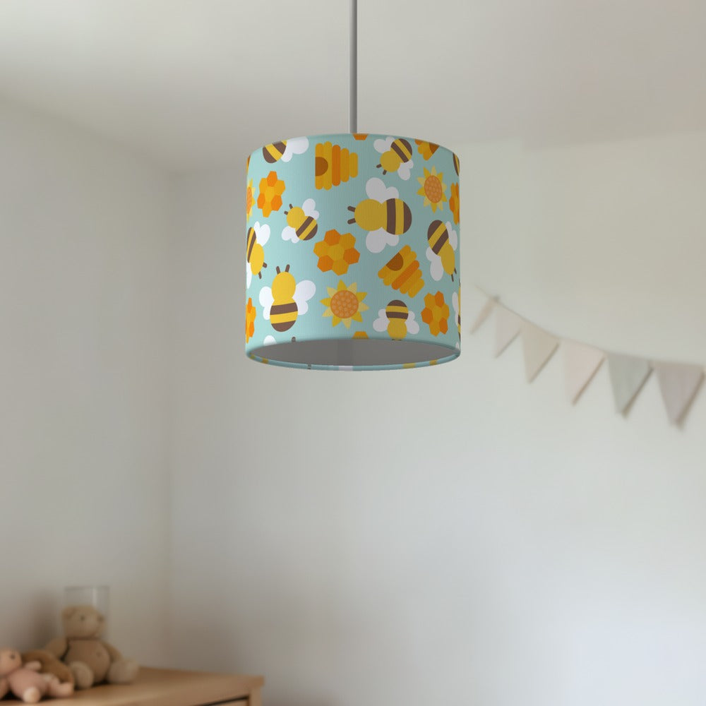 Cute Bees and Honeycomb lampshade