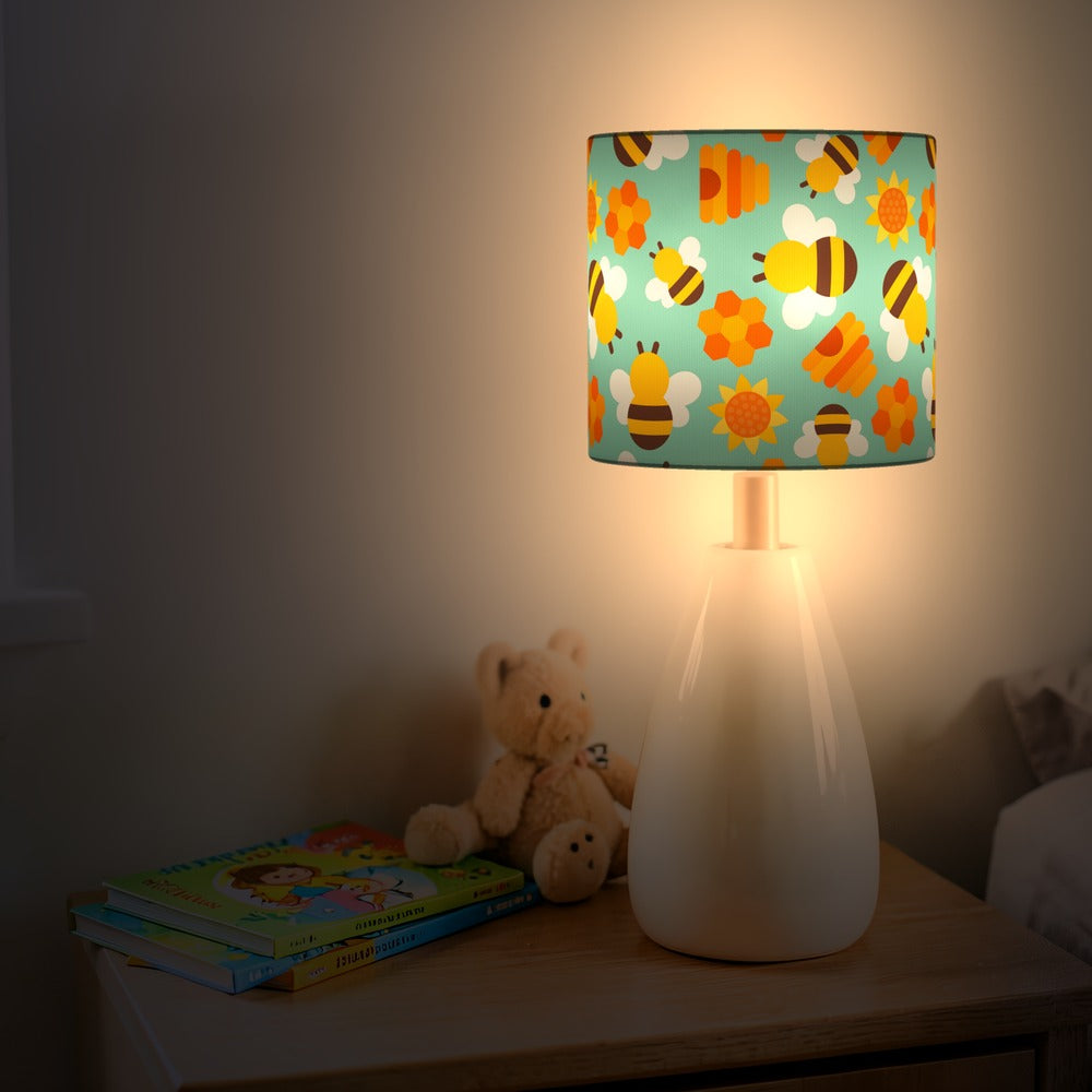 Cute Bees and Honeycomb lampshade