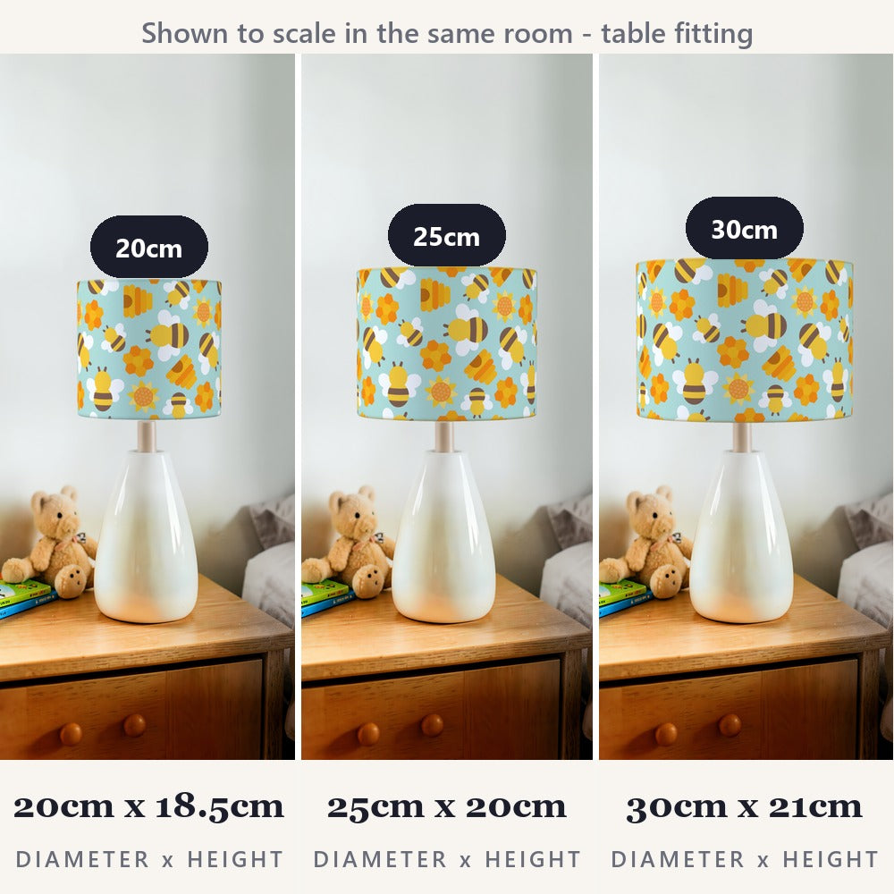 Cute Bees and Honeycomb lampshade