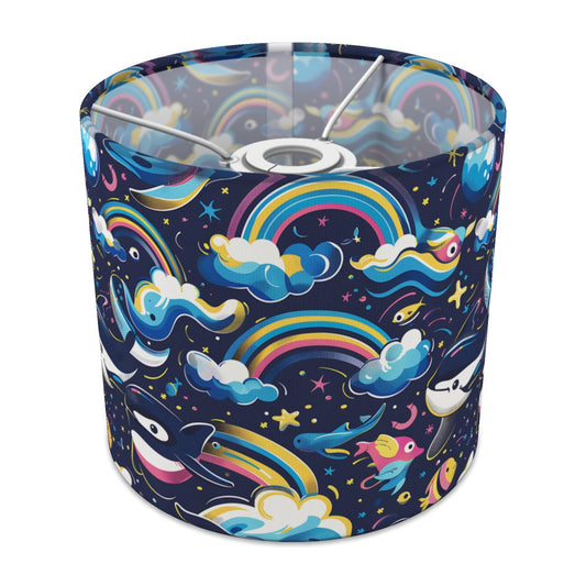 Whimsical Whales and Rainbows lampshade - 20cm Ceiling