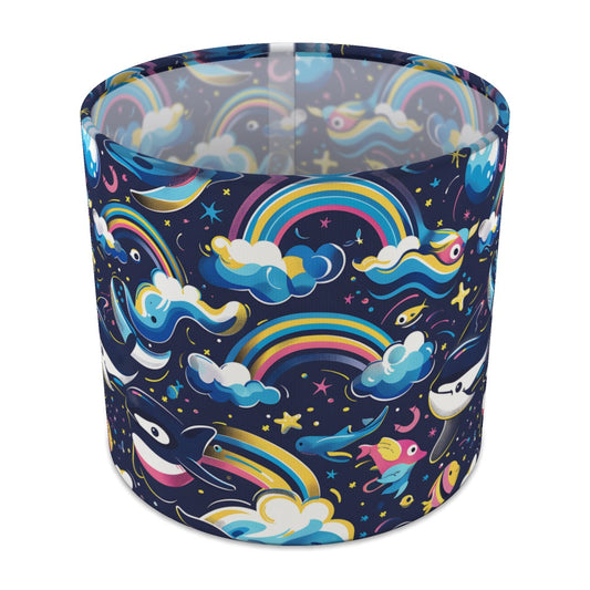 Whimsical Whales and Rainbows lampshade - 20cm Table