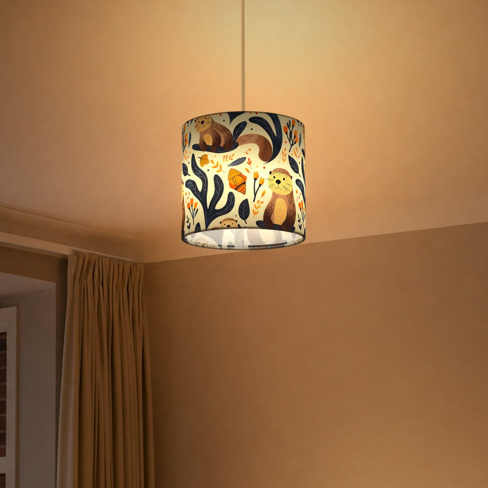 Otters And Seashells E EC lampshade