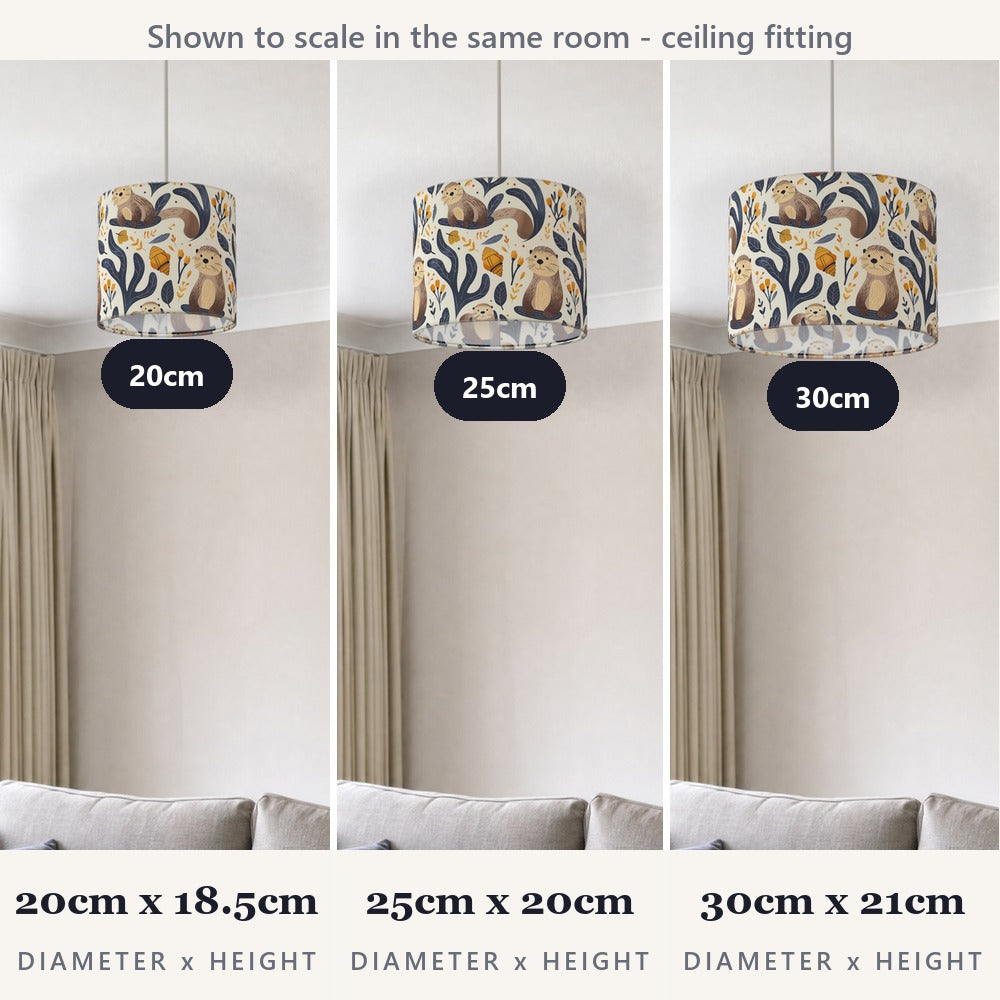 Otters And Seashells E EC lampshade