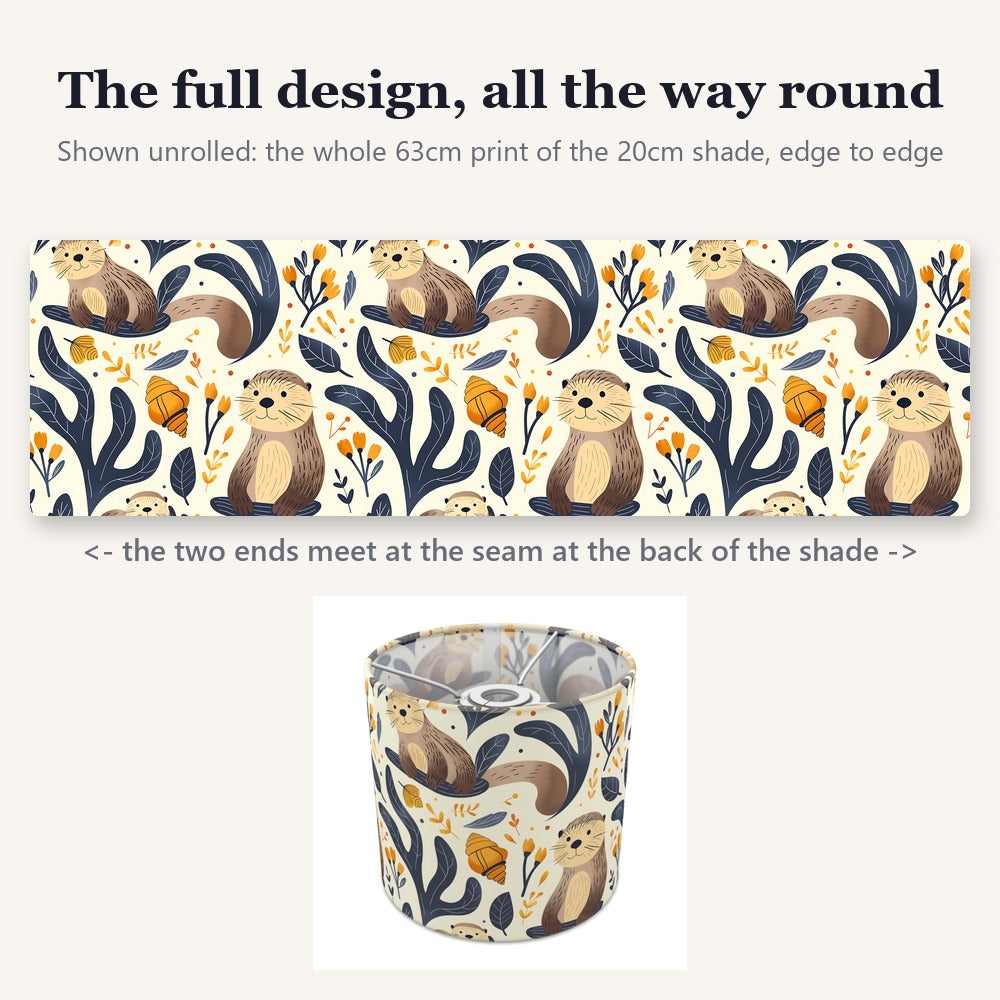 Otters And Seashells E EC lampshade