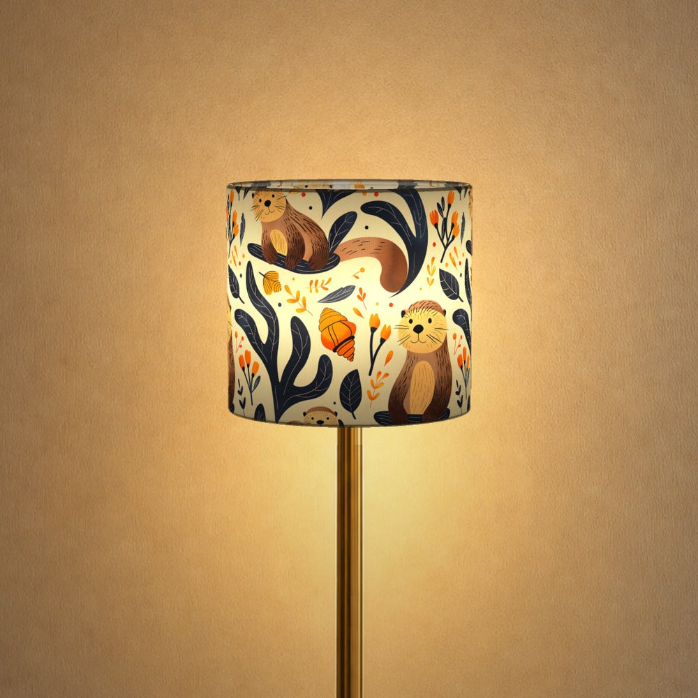 Otters And Seashells E EC lampshade