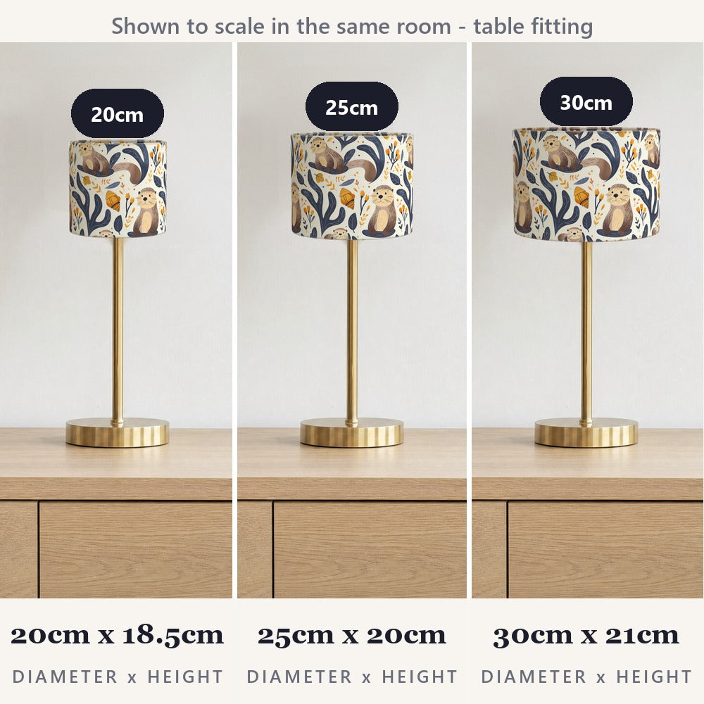 Otters And Seashells E EC lampshade