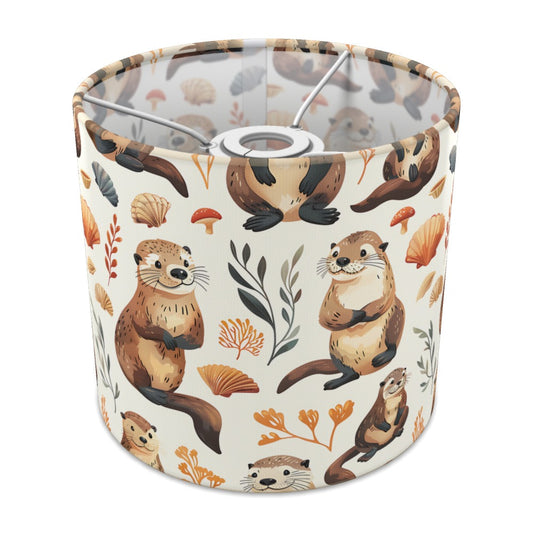 Playful Otters with Foliage lampshade - 20cm Ceiling