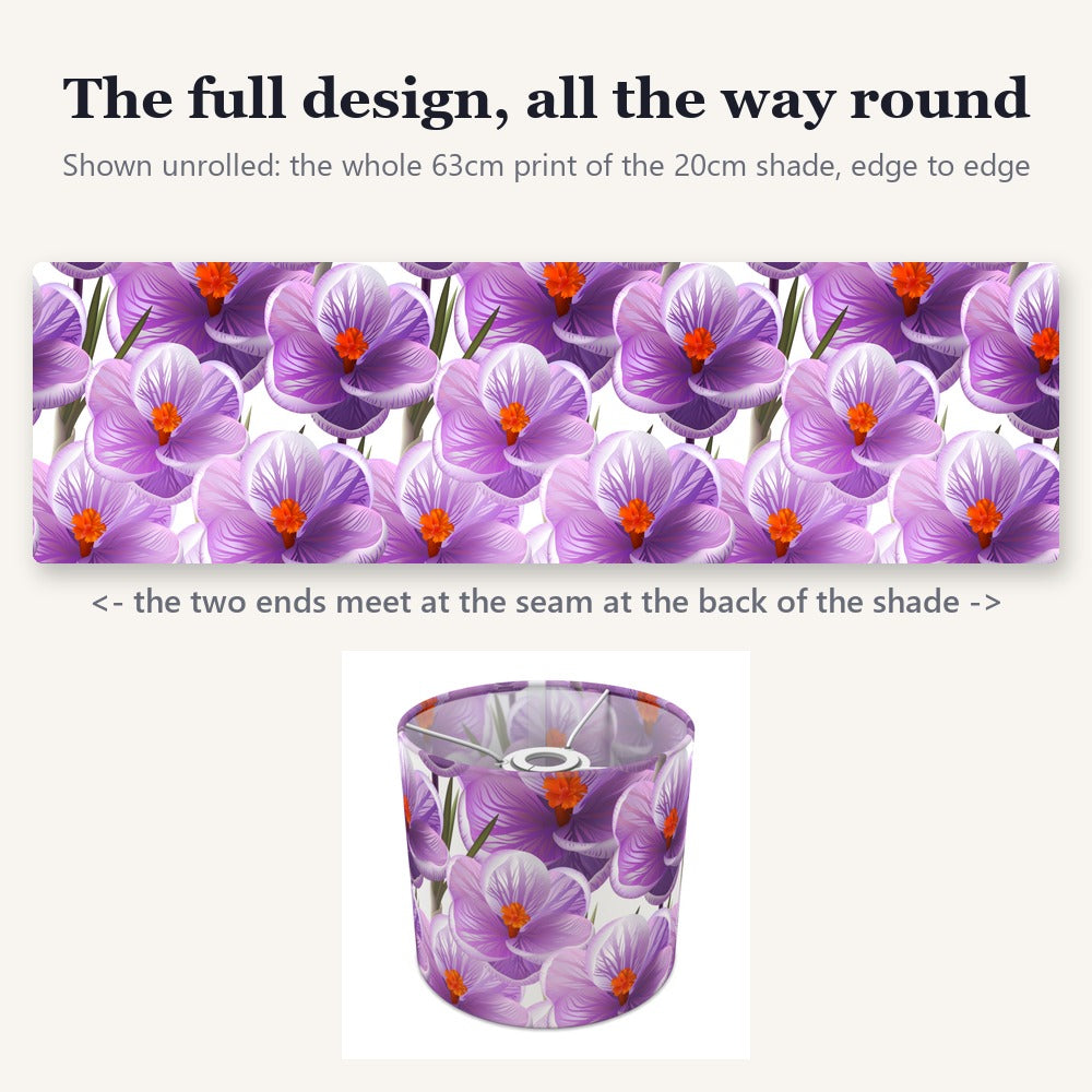 Purple Floral Hibiscus lampshade
