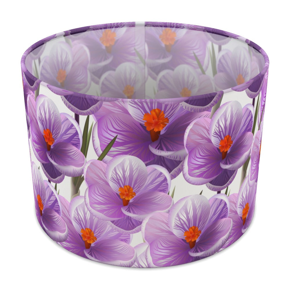 Purple Floral Hibiscus lampshade - 30cm Table