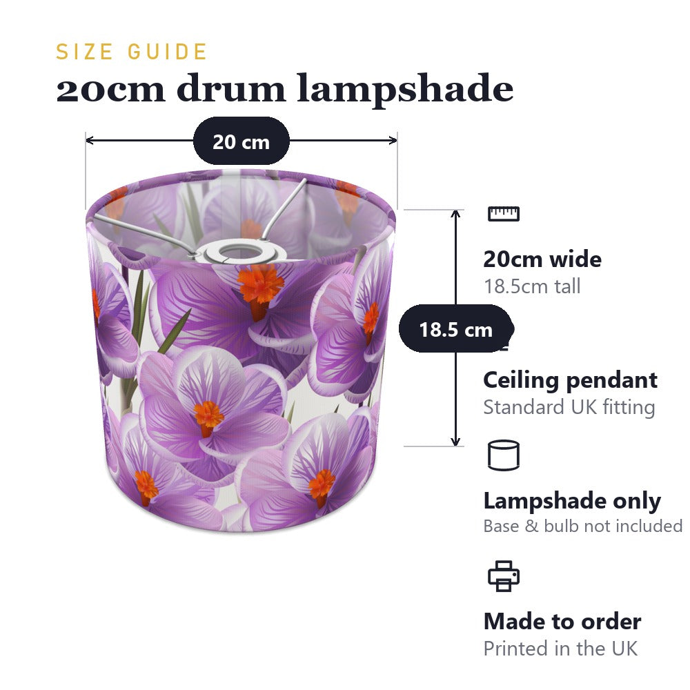 Purple Floral Hibiscus lampshade