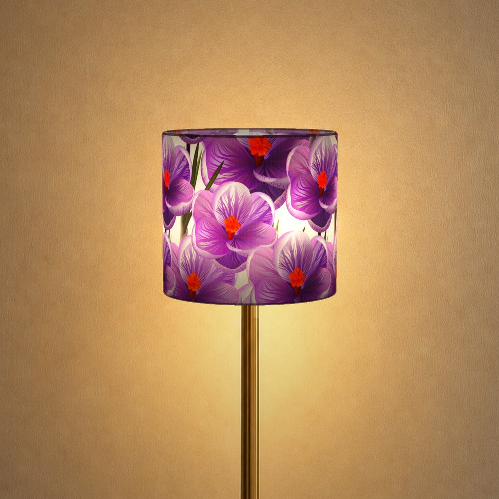 Purple Floral Hibiscus lampshade