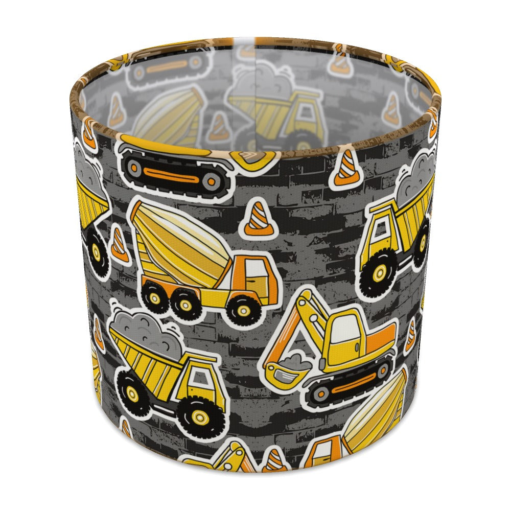 Blue Construction Vehicle Pattern lampshade - 20cm Table