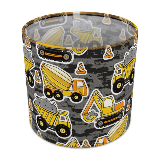 Blue Construction Vehicle Pattern lampshade - 20cm Table