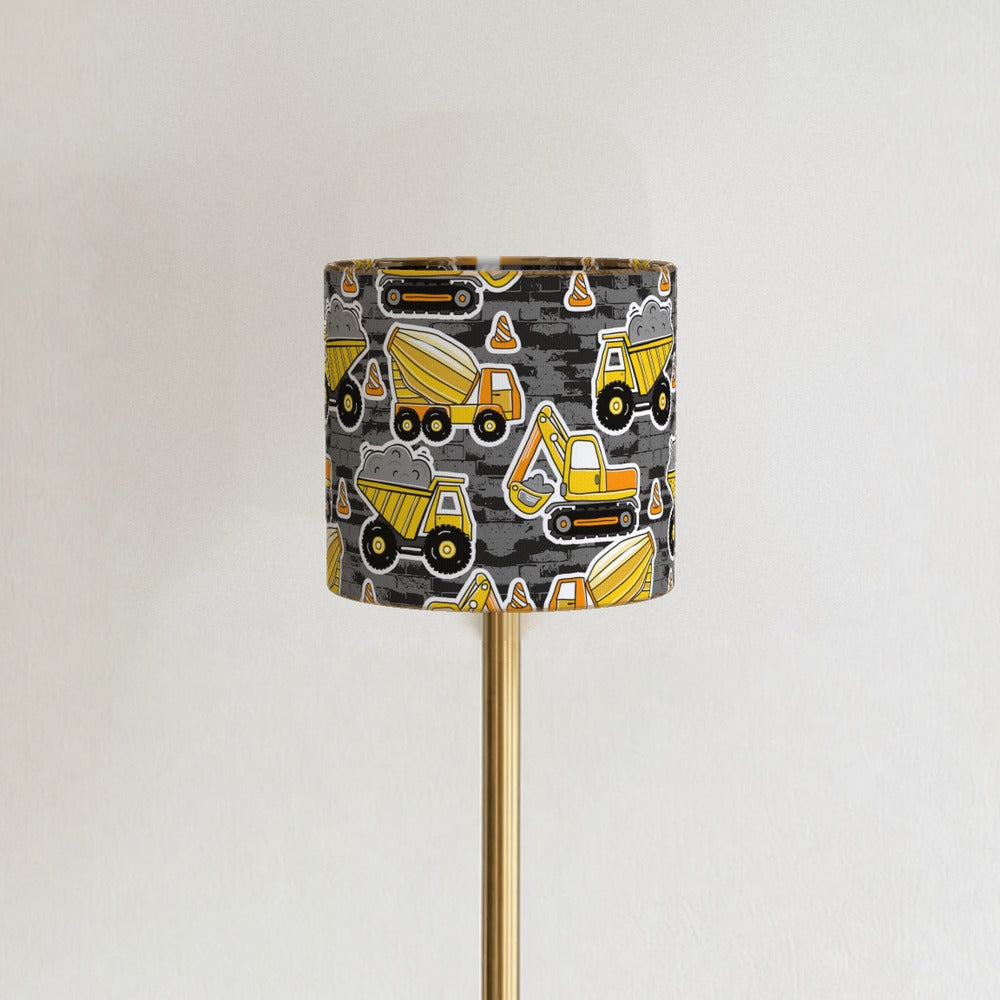 Blue Construction Vehicle Pattern lampshade