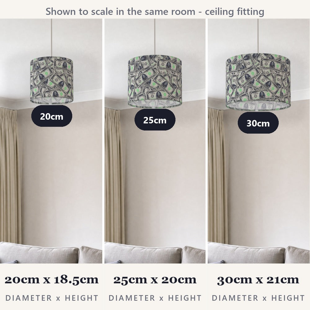 Money Pattern lampshade