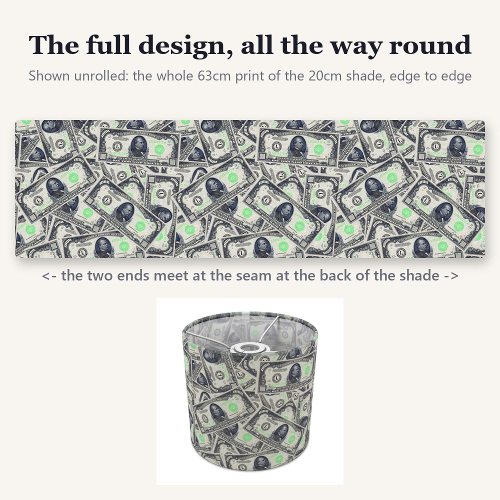 Money Pattern lampshade
