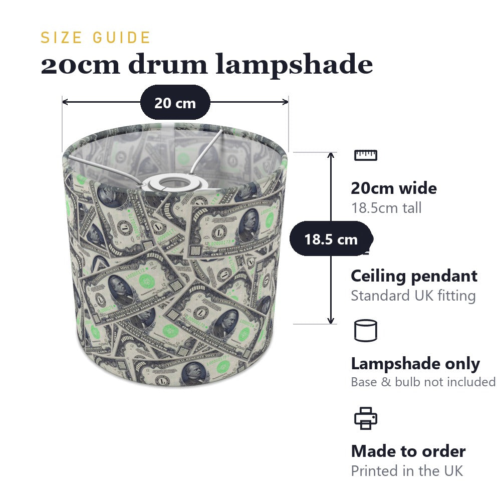 Money Pattern lampshade