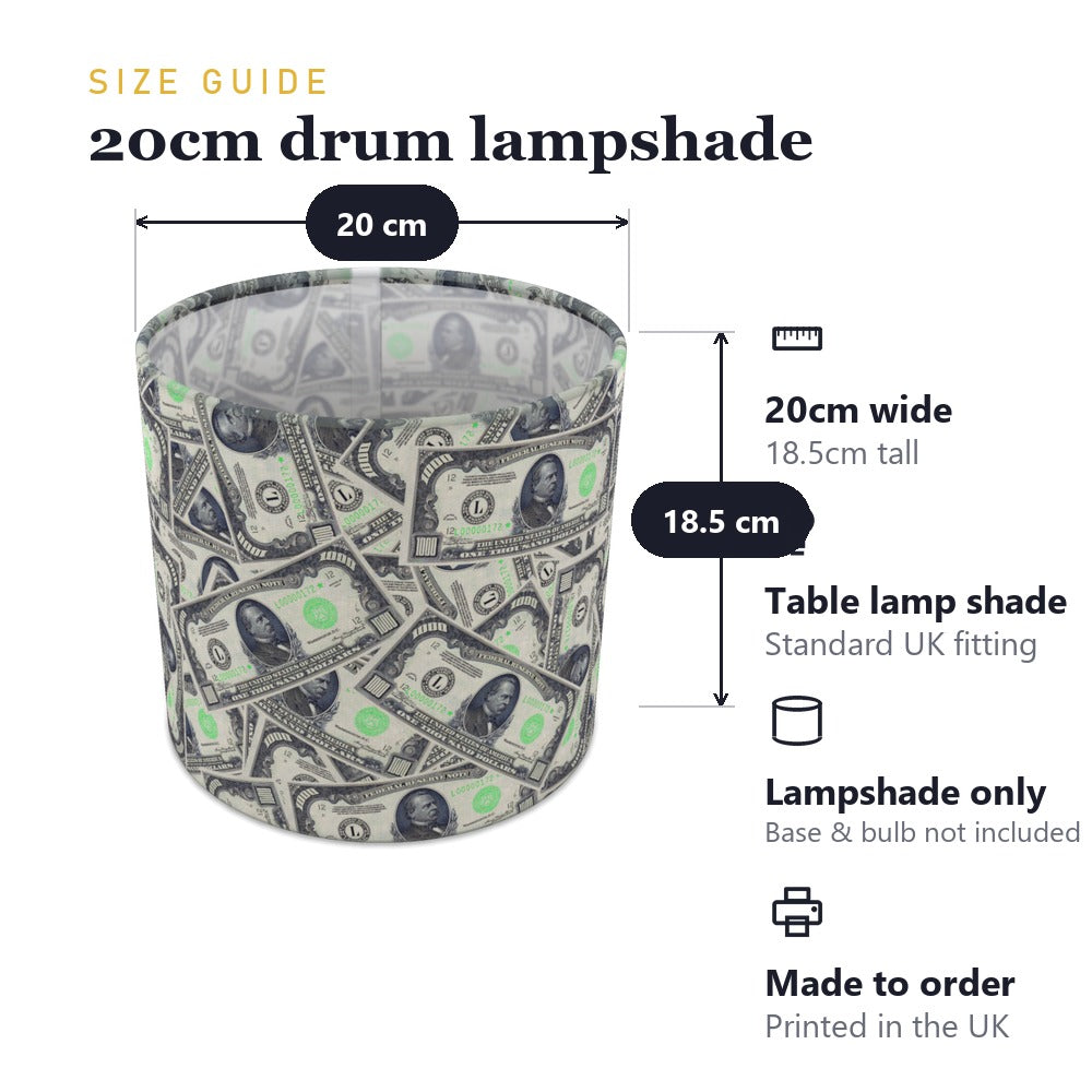 Money Pattern lampshade