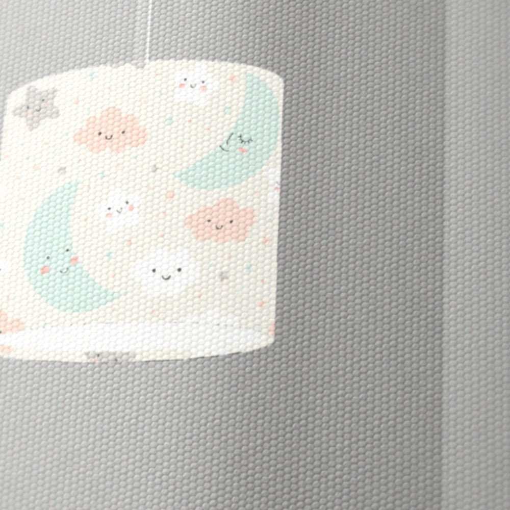 Pastel Moon and Cloud Pattern lampshade