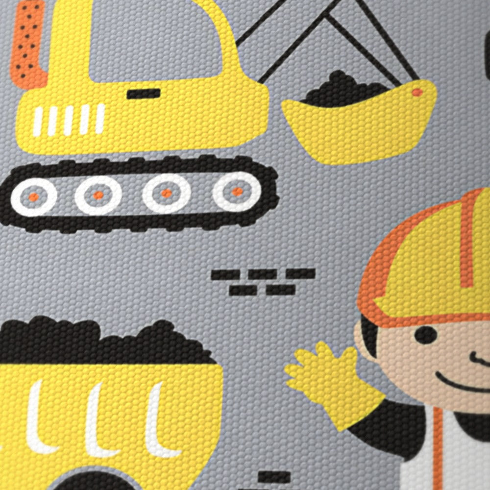 Multicoloured Construction Digger Builder lampshade