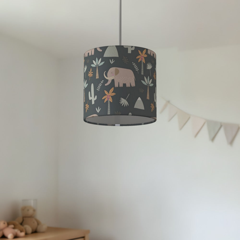 Jungle Safari Elephant Pattern lampshade