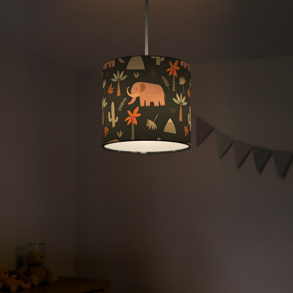 Jungle Safari Elephant Pattern lampshade