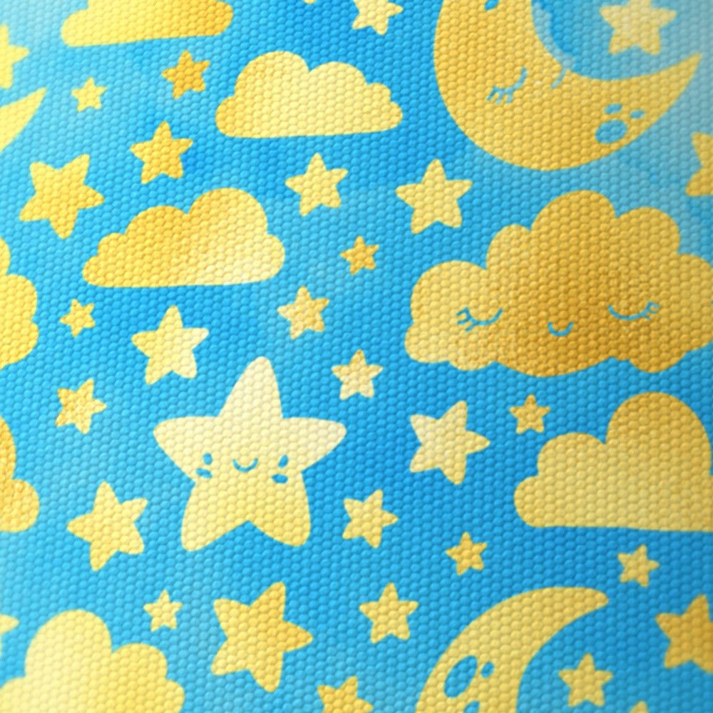 Gold Moon and Stars lampshade